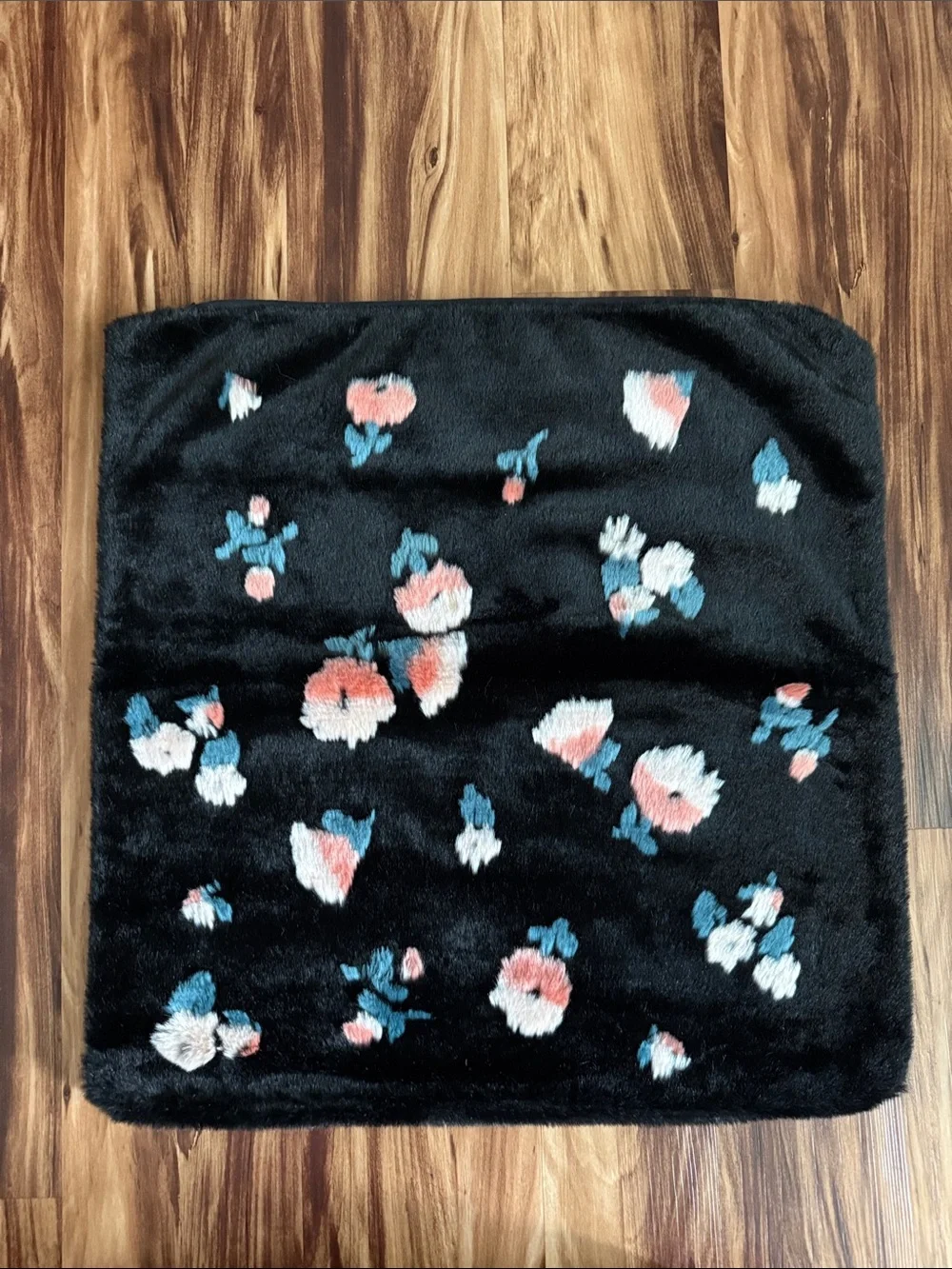 Anthropologie Flora Faux Fur Pillow Cover